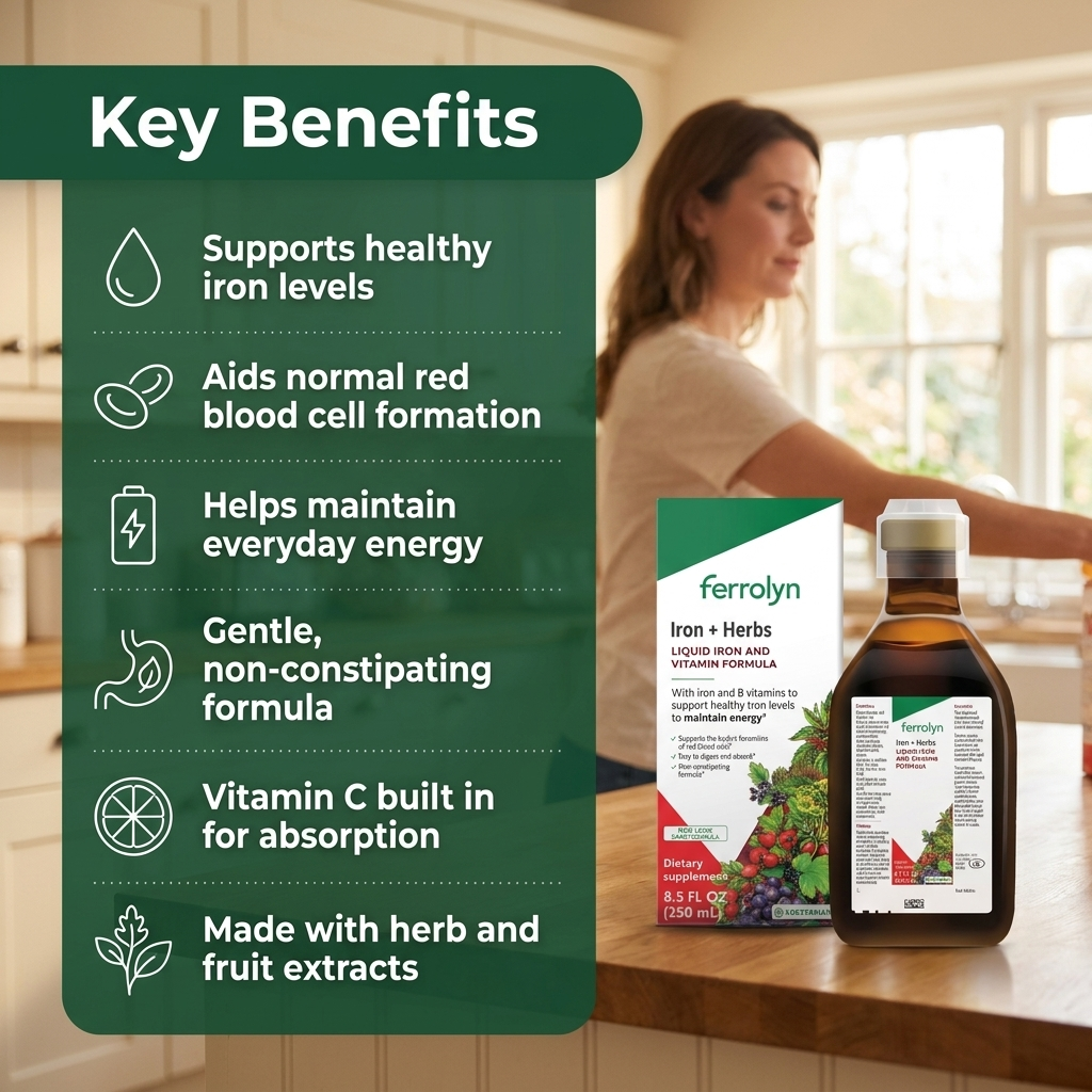 Liquid Iron + Herbs Supplement