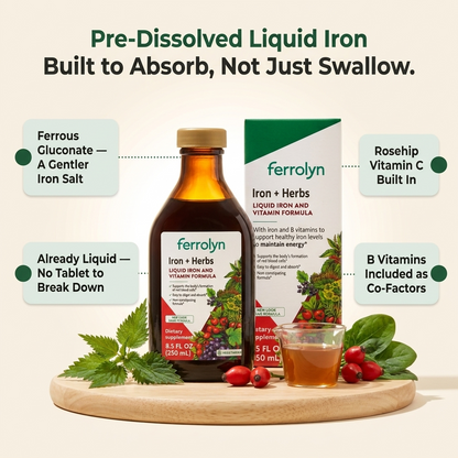Liquid Iron + Herbs Supplement